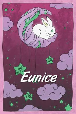 Read Eunice: personalized notebook sleeping bunny on the moon with stars softcover 120 pages blank useful as notebook, dream diary, scrapbook, journal or gift idea - Jenny Illus file in ePub
