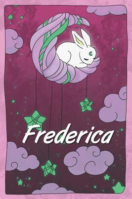 Read online Frederica: personalized notebook sleeping bunny on the moon with stars softcover 120 pages blank useful as notebook, dream diary, scrapbook, journal or gift idea - Jenny Illus file in PDF