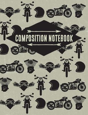 Read online Composition Notebook: Motorcycle Collage Pattern Wide Ruled Lined Paper Book black on tan - Farout&fab Books | ePub