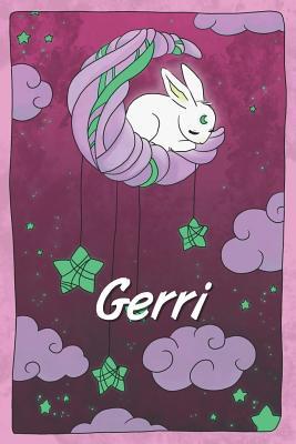 Read Gerri: personalized notebook sleeping bunny on the moon with stars softcover 120 pages blank useful as notebook, dream diary, scrapbook, journal or gift idea - Jenny Illus | PDF