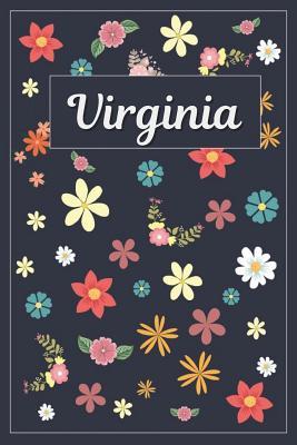 Download Virginia: Lined Writing Notebook with Personalized Name 120 Pages 6x9 Flowers -  | PDF