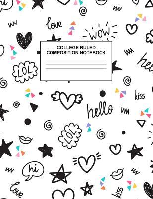Read College Ruled Composition Notebook: Cute Blank Lined Journal to Write In with White Paper Rule Pages for School Subject and Writing Pad: Design Code A4 5562 - Nifty Prints file in PDF