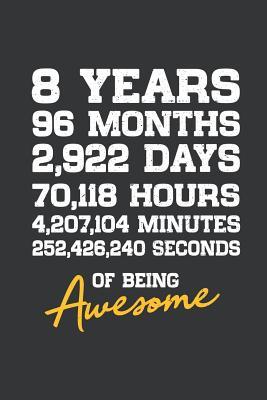 Read online Notebook: 8th Birthday 8 Years Old Being Awesome Anniversary Journal & Doodle Diary; 120 Squared Grid Pages for Writing and Drawing - 6x9 in. - Birthday Design Publishing Co file in ePub