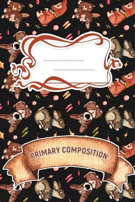 Read Primary Composition: A 6x9 Inch Matte Softcover Paperback Notebook Journal With 120 Blank Lined Pages -Handwriting Paper-Playful Dogs, Paws, Bones, Puppies -  | ePub